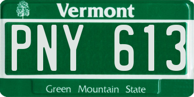 VT license plate PNY613