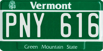 VT license plate PNY616
