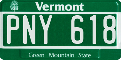 VT license plate PNY618