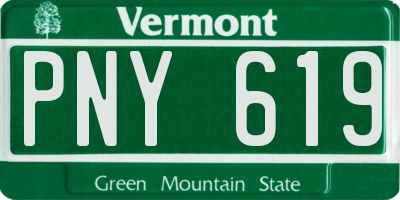 VT license plate PNY619