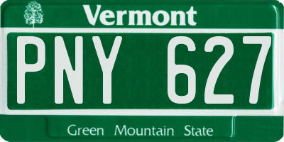 VT license plate PNY627