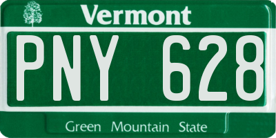 VT license plate PNY628