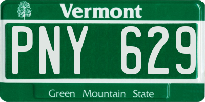 VT license plate PNY629