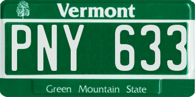 VT license plate PNY633