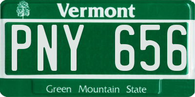 VT license plate PNY656