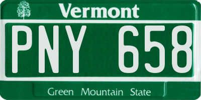 VT license plate PNY658
