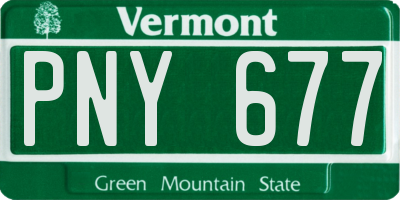 VT license plate PNY677