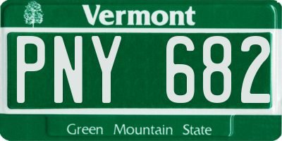 VT license plate PNY682