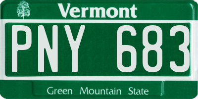 VT license plate PNY683