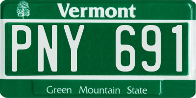 VT license plate PNY691