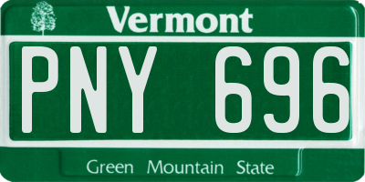 VT license plate PNY696