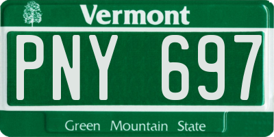 VT license plate PNY697