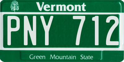 VT license plate PNY712