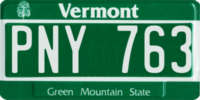 VT license plate PNY763