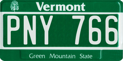 VT license plate PNY766