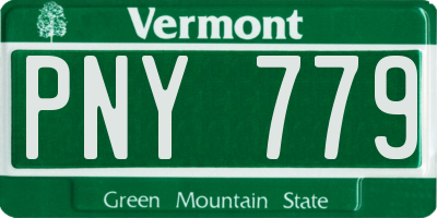 VT license plate PNY779
