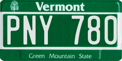 VT license plate PNY780