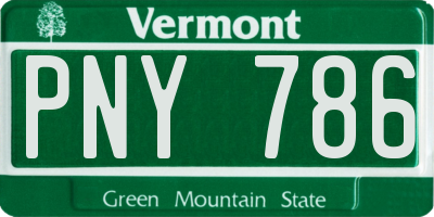 VT license plate PNY786
