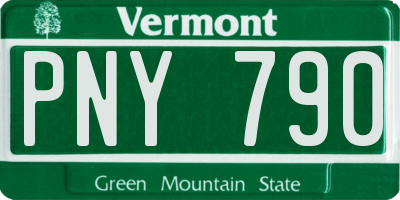 VT license plate PNY790