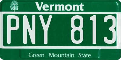 VT license plate PNY813