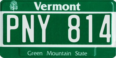 VT license plate PNY814