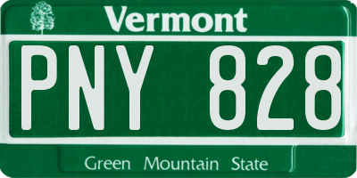 VT license plate PNY828