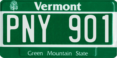 VT license plate PNY901