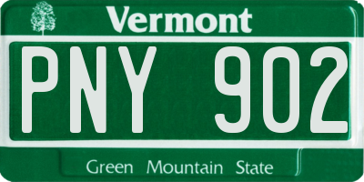 VT license plate PNY902