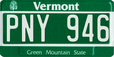 VT license plate PNY946