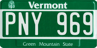 VT license plate PNY969
