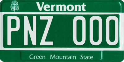 VT license plate PNZ000