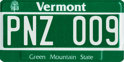 VT license plate PNZ009