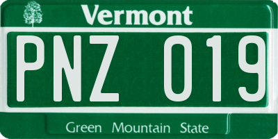 VT license plate PNZ019