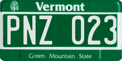 VT license plate PNZ023
