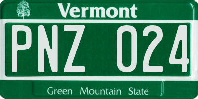 VT license plate PNZ024