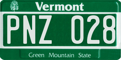 VT license plate PNZ028