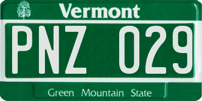 VT license plate PNZ029