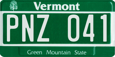 VT license plate PNZ041