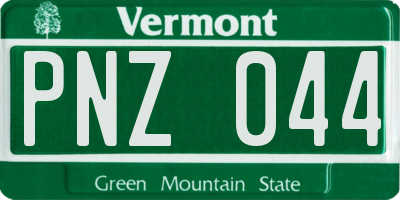 VT license plate PNZ044