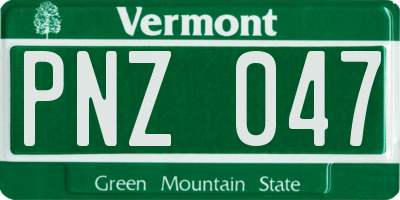 VT license plate PNZ047