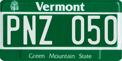VT license plate PNZ050
