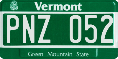 VT license plate PNZ052