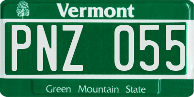 VT license plate PNZ055