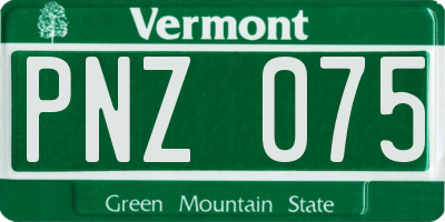 VT license plate PNZ075