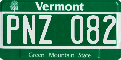 VT license plate PNZ082