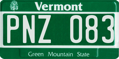 VT license plate PNZ083