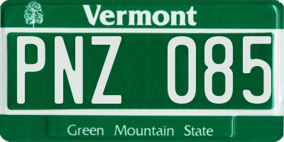 VT license plate PNZ085