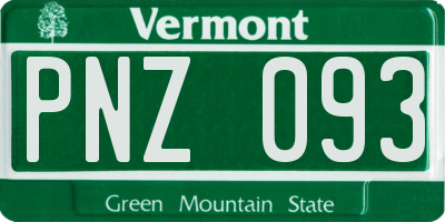VT license plate PNZ093