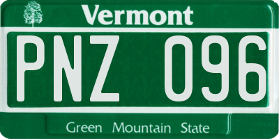 VT license plate PNZ096