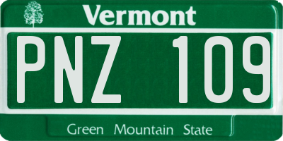 VT license plate PNZ109